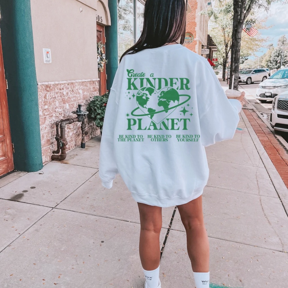 Create a kinder planet sweatshirt